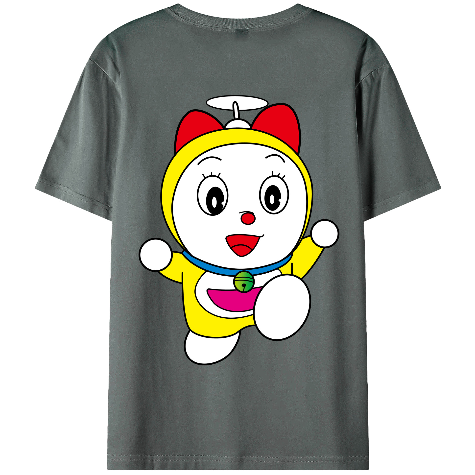 （画像用） ドラえもん ドラミ Doraemon Dorami 綿100％ メンズ半袖Tシャツ（バックプリント） 通気性